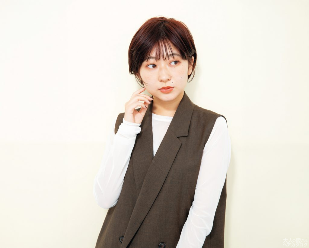 ショート：ピンク系カラーで愛され！重軽ショートボブ | 大人の愛され